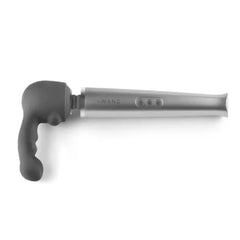 Ripple silicone attachment on grey Le Wand wand, showing control buttons detail