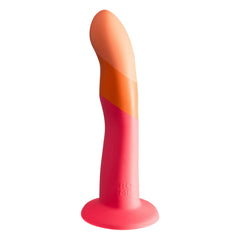 Romp Dizi silicone dildo side profile showing curved shaft and suction cup base