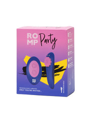 ROMP Party wearable panty vibrator packaging in pink-to-purple gradient with remote