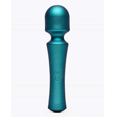 ROMP Presto Wand vibrator in teal metallic silicone, front-facing hero view
