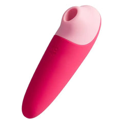 Romp Shine X two-tone pink silicone clitoral stimulator with circular suction opening