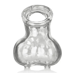 Close-up of Sacksling-2 clear ballbag highlighting its flexible texture and dual-loop design