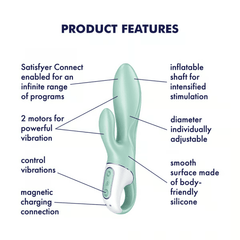 Satisfyer Air Pump Bunny 5+ Inflatable Rabbit Vibe - Dreamy Desire