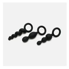 Satisfyer Booty Call Plug - 3 Piece Plug Set Black - Dreamy Desire