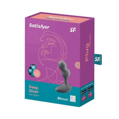 Satisfyer Deep Dive Anal Vibrating Plug - Grey - Dreamy Desire
