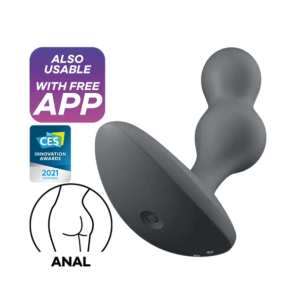 Satisfyer Deep Dive Anal Vibrating Plug - Grey - Dreamy Desire