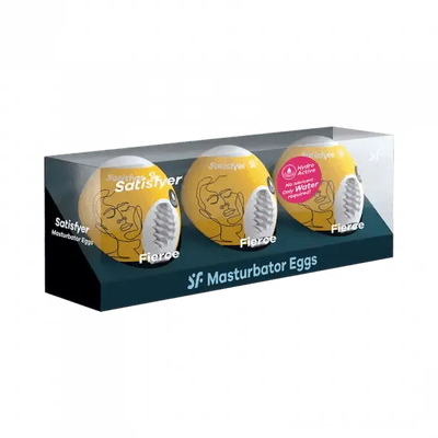 Satisfyer Fierce Yellow Masturbator Egg Set (3 pieces) - Dreamy Desire