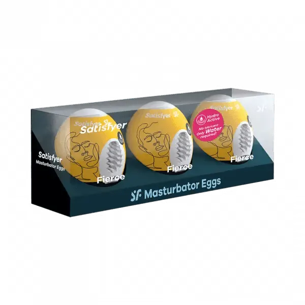 Satisfyer Fierce Yellow Masturbator Egg Set (3 pieces) - Dreamy Desire