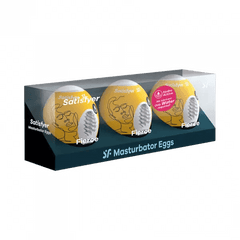 Satisfyer Fierce Yellow Masturbator Egg Set (3 pieces) - Dreamy Desire