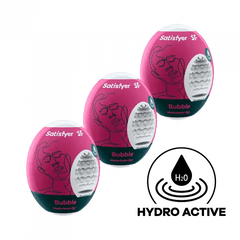 Satisfyer Masturbator Egg 3-Piece Set - (Bubble) Violet - Dreamy Desire