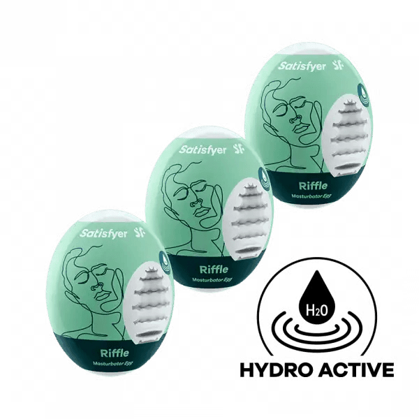 Satisfyer Masturbator Egg 3-Piece Set - (Riffle) Light Green - Dreamy Desire