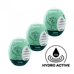 Satisfyer Masturbator Egg 3-Piece Set - (Riffle) Light Green - Dreamy Desire