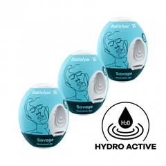 Satisfyer Masturbator Egg 3 Piece Set - (Savage) Light Blue - Dreamy Desire