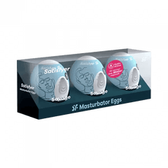Satisfyer Masturbator Egg 3 Piece Set - (Savage) Light Blue - Dreamy Desire