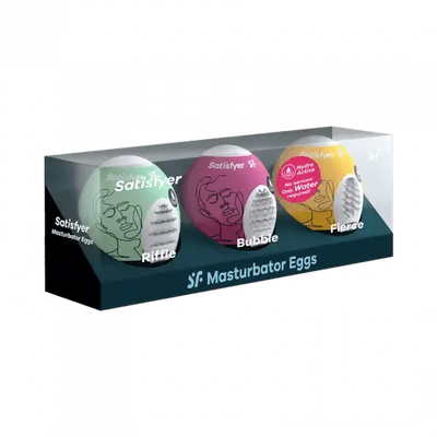 Satisfyer Masturbator Egg 3er Set (Riffle, Bubble, Fierce) - Dreamy Desire