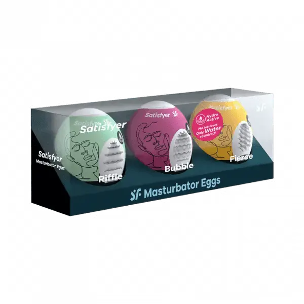 Satisfyer Masturbator Egg 3er Set (Riffle, Bubble, Fierce) - Dreamy Desire