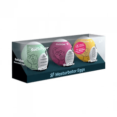 Satisfyer Masturbator Egg 3er Set (Riffle, Bubble, Fierce) - Dreamy Desire