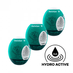 Satisfyer Masturbator Egg (Naughty) 3 Pack Set Dark Green - Dreamy Desire