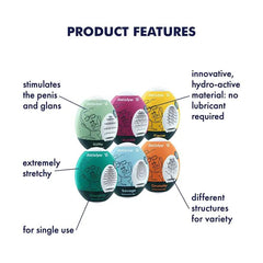 Satisfyer Masturbator Egg Set - Assorted (6 pieces) - Dreamy Desire