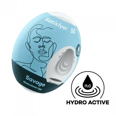 Satisfyer - Savage Light Blue Masturbator Egg - Dreamy Desire