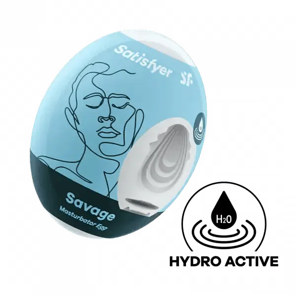Satisfyer - Savage Light Blue Masturbator Egg - Dreamy Desire