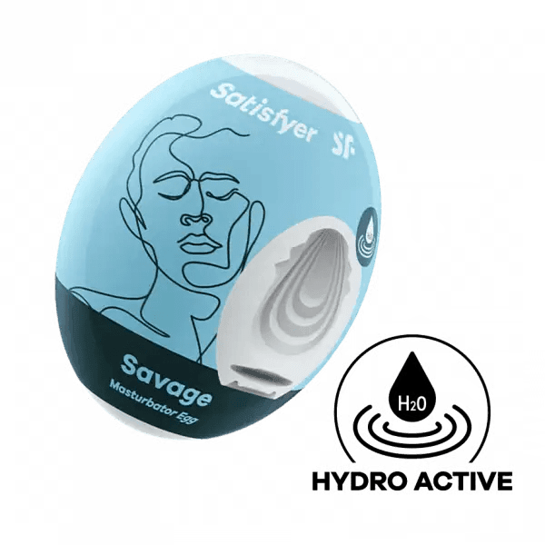 Satisfyer - Savage Light Blue Masturbator Egg - Dreamy Desire