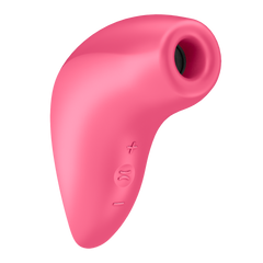 Satisfyer Magnetic Deep Pulse air pulse vibrator in coral pink silicone, front view