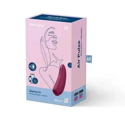 Satisfyer Dark Red Curvy 1+ Stimulator - Dreamy Desire