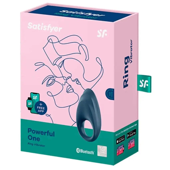Satisfyer Mighty One Ring Vibrator - Vibrating Cock Ring (Blue) - Dreamy Desire