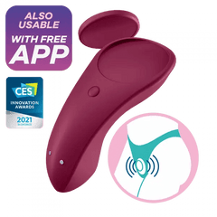 Satisfyer Sexy Secret Panty Vibrator in Wine Red - Dreamy Desire