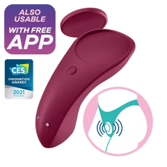 Satisfyer Sexy Secret Panty Vibrator in Wine Red - Dreamy Desire