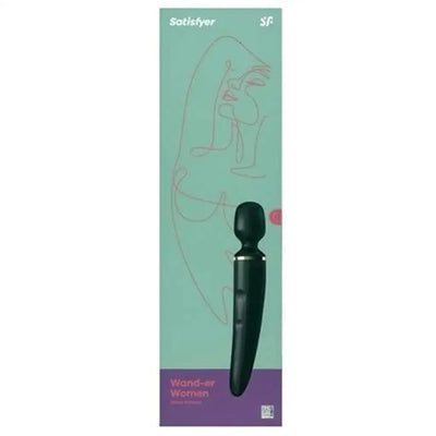 Satisfyer Wand-er Woman Massager and Vibrator (Black/Gold) - Dreamy Desire