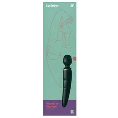 Satisfyer Wand-er Woman Massager and Vibrator (Black/Gold) - Dreamy Desire
