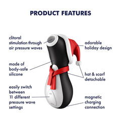 Satisfyer Penguin Air Pulse Vibrator Holiday Edition - Dreamy Desire