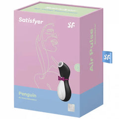 Satisfyer Penguin standard edition in pink retail packaging box, air pulse stimulator