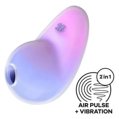Satisfyer Pixie Dust air pulse vibrator in violet-pink gradient silicone, front view