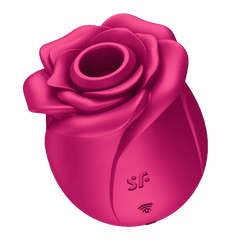 Satisfyer Pro 2 Classic Blossom rose-shaped silicone air pulse vibrator, magenta finish