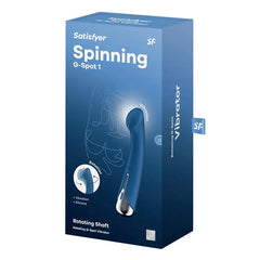 Satisfyer Spinning G-Spot 1 packaging box detailing vibration and rotation features