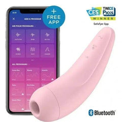 Satisfyer Curvy 2+ Vibrator | Pink Air-Pulse Clitoris Stimulator - Dreamy Desire