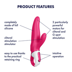 Satisfyer Mr. Rabbit Pink Vibrator - G-Spot and Clitoris Simulator - Dreamy Desire