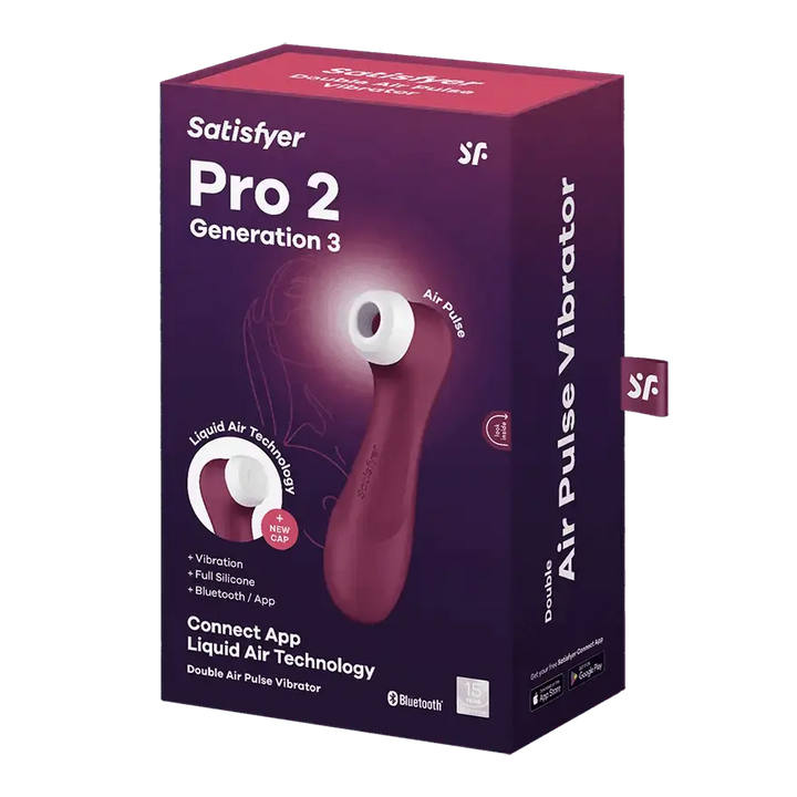 Satisfyer Pro 2 Generation 3 - Air-Pulse Clitoris Stimulator (Wine Red) - Dreamy Desire