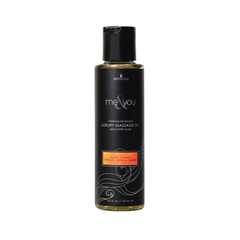 Sensuva Me & You luxury massage oil in a sleek black 125ml bottle with orange label