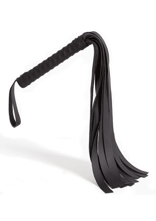 Sportsheets Black Faux Leather Flogger - Dreamy Desire