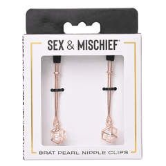 Sportsheets Brat Pearl Nipple Clips - Dreamy Desire