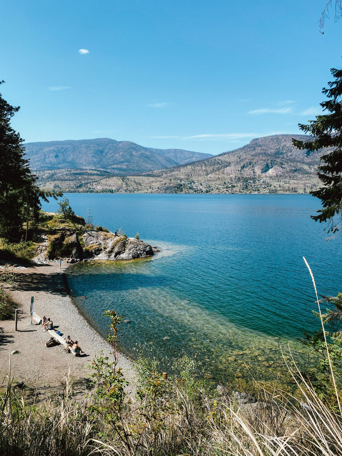 Calm view over Okanagan Lake in Kelowna