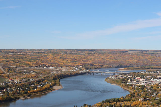 Autumn colour along the Peace River in northern Alberta