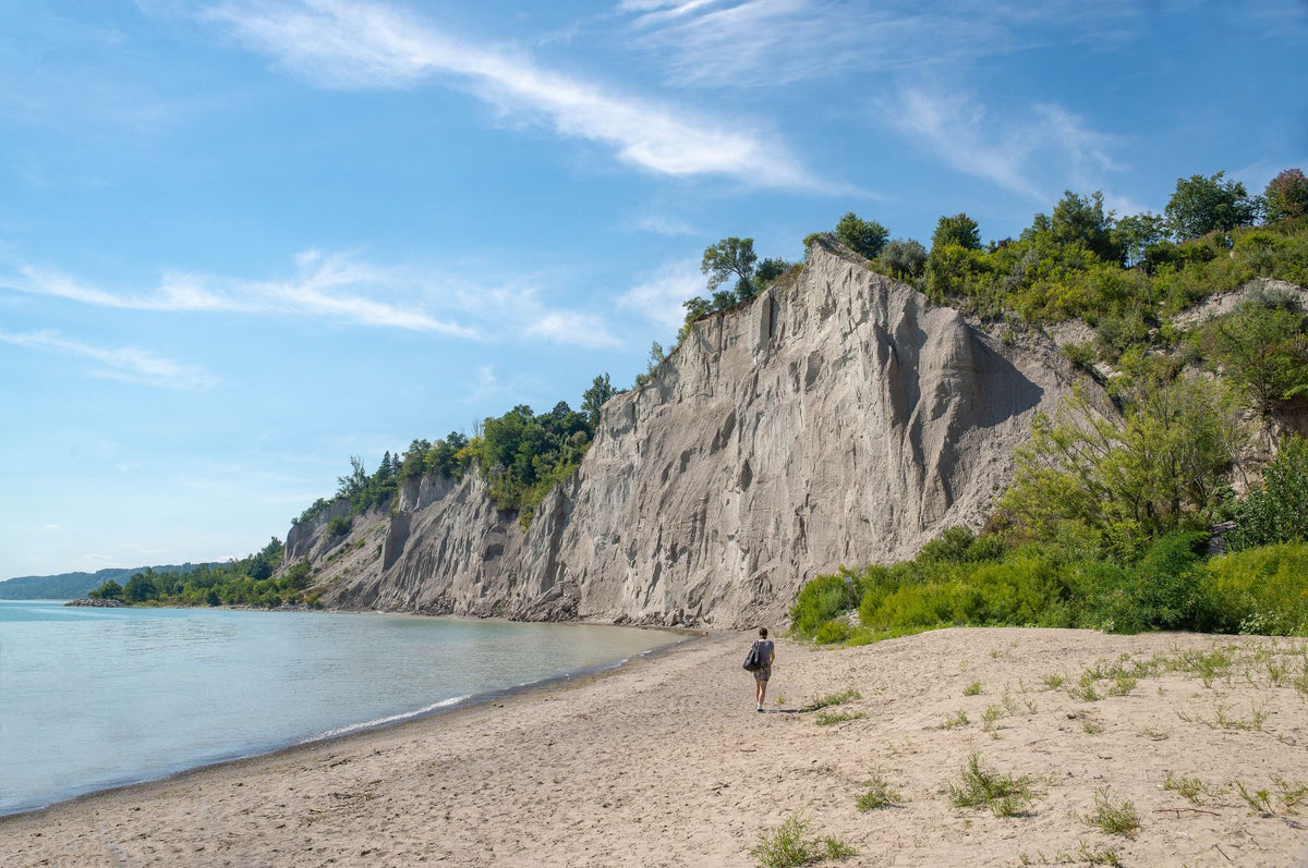 The Scarborough Bluffs and beach in Toronto