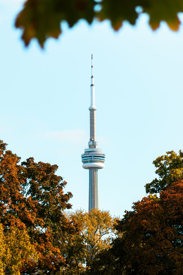 Autumn view of the CN Tower in Toronto, Canada