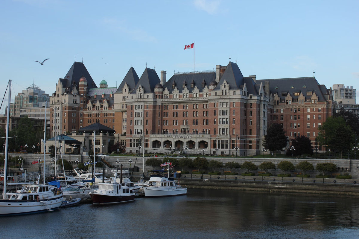 The Fairmont Empress and yachts in Victoria's Inner Harbour