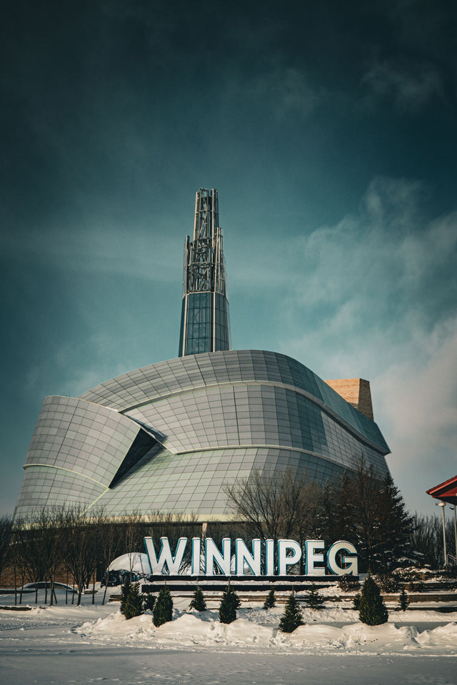 The Canadian Museum for Human Rights in Winnipeg in winter